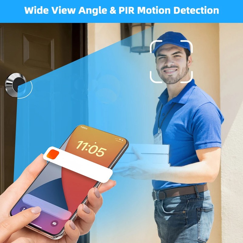 Door Eye Hole Camera 2 Way Talk Motion Detection 5G