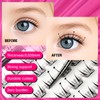BERSHNOR Star-Shaped Glueless Lashes Clusters False Eyelashes Natural Look No