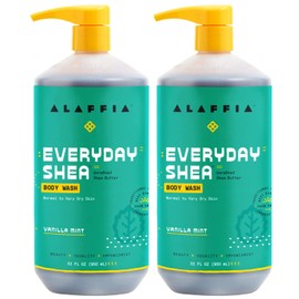 Alaffia EveryDay Shea Body Wash, Vanilla Mint 32 fl oz - 2 Pack