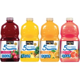 Langers 5 Calorie Variety Pack, Cranberry, Pineapple, Orange and Ruby Red, 64 fl oz (Pack of 4)