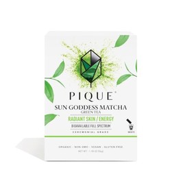 Pique Organic Sun Goddess Matcha  T verde matcha de grado ceremonial real  Energa, apoyo inmunolgico, produccin de colgeno saludable  Origen japons...