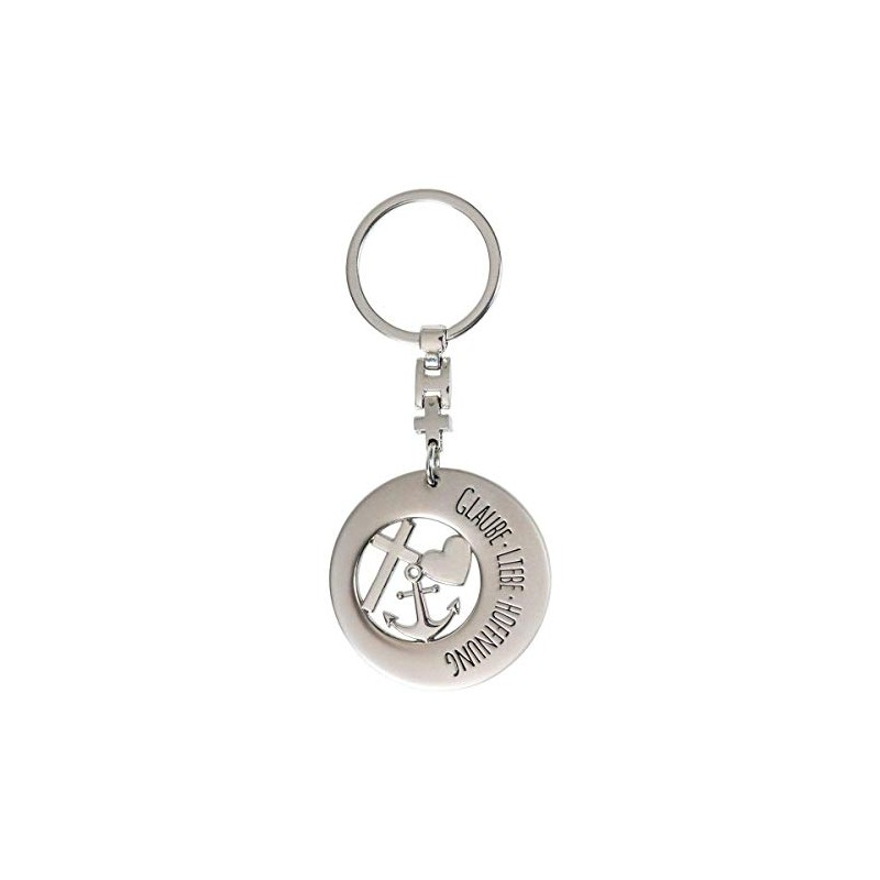 1 x Keyring Faith, Love, Hope, Metal, Matt, Height 10