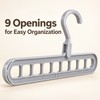 3-Pack 9-Hole Space Saving Clothes Hangers for Closet Organization –
