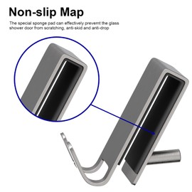 KITHOLD Shower Door Hooks, 2 Pack Triple Shower Towel Hook for Bathroom Frameless Glass Door, Stainless Steel Over Shower Door Hook for Hanger Towels, Razor, Shower Squeegee (Silver)