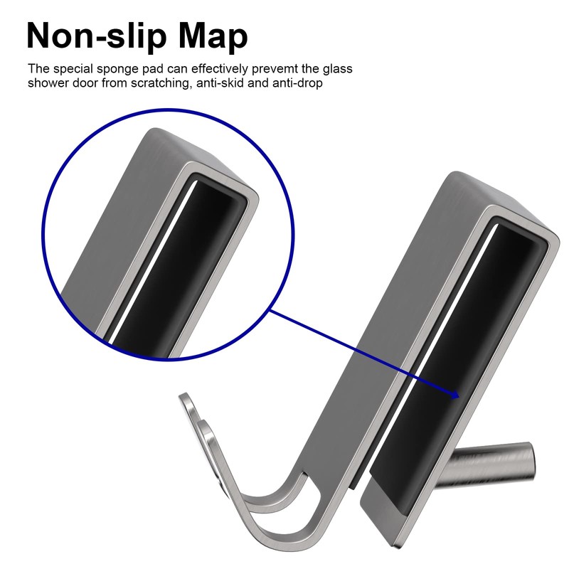 KITHOLD Shower Door Hooks, 2 Pack Triple Shower Towel Hook