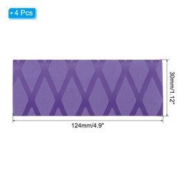PATIKIL Cutting Knife Handle Heat Shrink Sleeve 1.2x4.9", 4 Pack Chef Cutter Non Slip Wrap for Kitchen Knife Management, Purple x Pattern