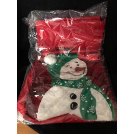 Pier 1 Imports Christmas Snowman Red Mantel Scarf NWT