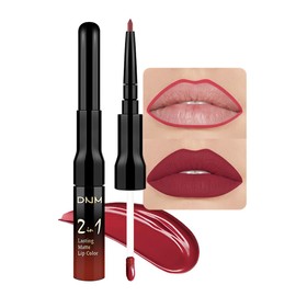 evpct 1Pcs Blue Red Lip Stain Paint Matte Lip Liner and Lipstick Set Long Lasting Smudge Proof labiales matte mate larga duracion listip 24 hours a prueba de agua mate 24 horas originales,30#
