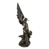 Veronese Design 10-Inch Tall Bronze Finished Saint Michael Triumphing Over