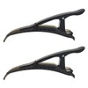 Heavy Lock Hair Clips, Large, Set of 2, Black Dakar