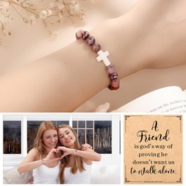 Christian Gifts for Women Christmas, Inspirational Birthday Gifts for Women, Religious Cross Bracelet Gifts for Woman/Daughter/Mom/Best Friend/Sister/Grandma/Girlfriend/Granddaughter/Godmother, Bible