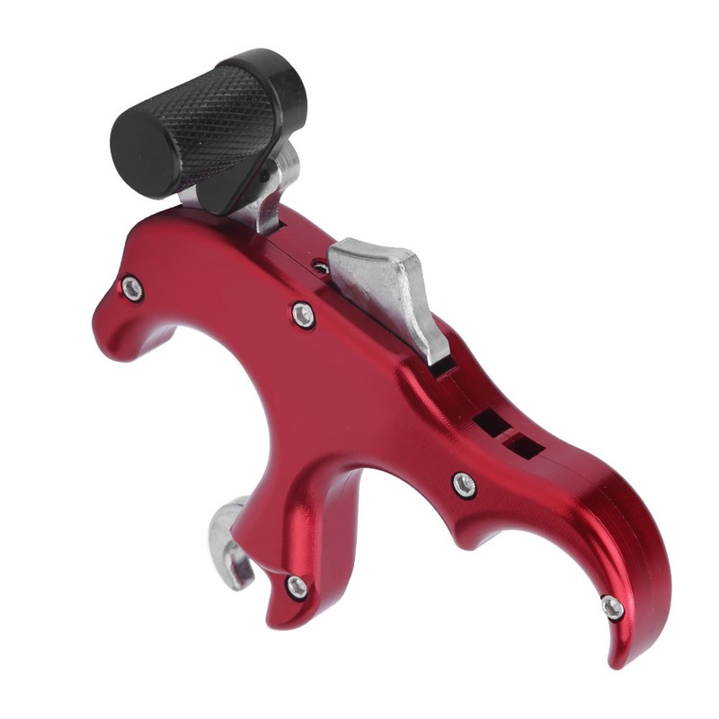 Aluminum Alloy Archery 3 Finger Compound Bow Release Grip Thumb