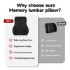 Letumalos Memory Foam Lumbar Support Pillow for Car Wheelchair Office
