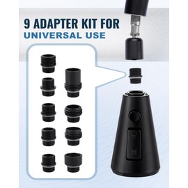 ALEASHA Pull Down Kitchen Faucet Head Replacement,3-Function Sink Spray Nozzle with 9 Adapters,Compatible with Moen,American Standard,Delta,Kohler Faucets,Matte Black
