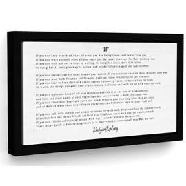 Pretty Perfect Studio If Poem Rudyard Kipling on Canvas Wall Art 20"x40"