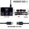 BTXETUEL Mini 4-Key Keypad WASD Arrow Key Keycaps Keyboard One-Handed