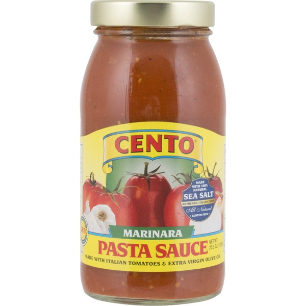 Cento Italian Marinara Sauce Jars, 25.5 Ounce (Pack of 6)