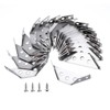 QUARKZMAN Universal Stainless Steel Furniture Corner Connectors with Screws Corner