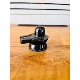 Black Tourmaline Shiv Lingam for Office Small Shiva Lingam for Home Pooja Natural SHIVLING for Daily Home Worship