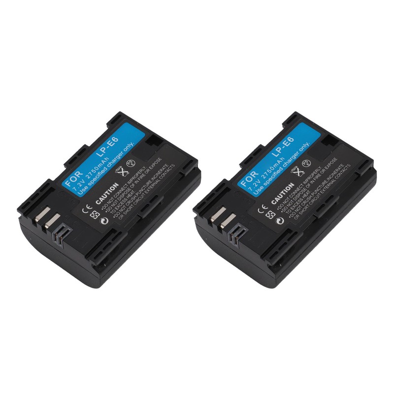 2pcs Camera Battery 2750mAh 7.2V for LP E6 E6N R5
