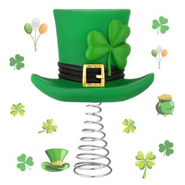 St Patrick's Day Hat Miniature Tree Topper Green Hat St Patrick's Day Ornaments Hat Tree Topper 4 Inches Mini St Patrick's Day Tree Ornaments for St Patrick's Day Party