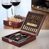 Premium Wine Accessories Gift Set 37 Pieces with Wooden Box
