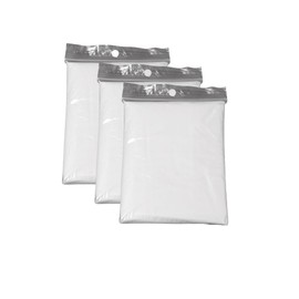 GIDUTEX Disposable Rain Poncho with Hood Pack of 3, White, One size fits all