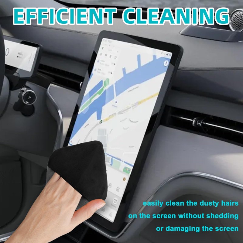 Car Screen Cleaner,Foldable Car Screen Cleaner Cloth,Square Microfiber Auto Screen