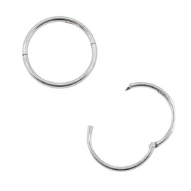 925 Sterling Silver Hoop Earrings - Small Thin Handcrafted - 8mm 10mm 12mm 14mm