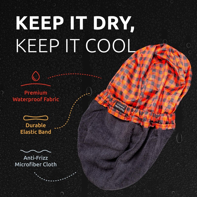 Large & Durable Shower Cap for Men (Special Design) —