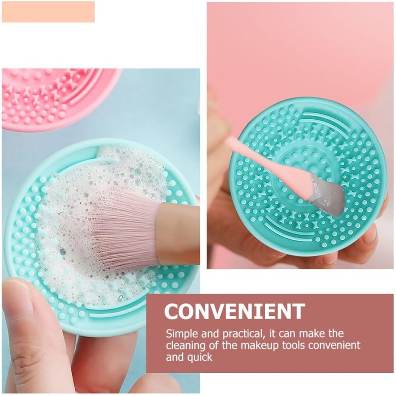 Ipetboom Limpiador de Brochas de Maquillaje 6 Piezas Almohadillas de