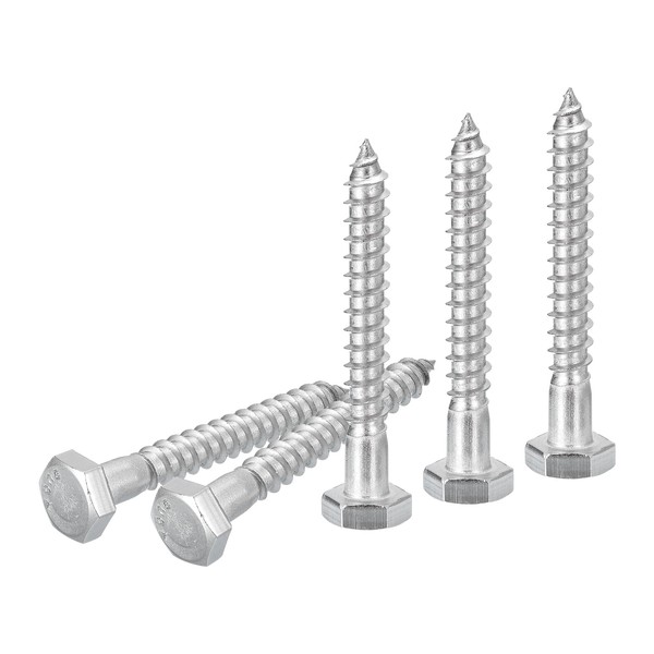 DTGN 1/4" x 2" Hex Lag Bolts - 10 Pack