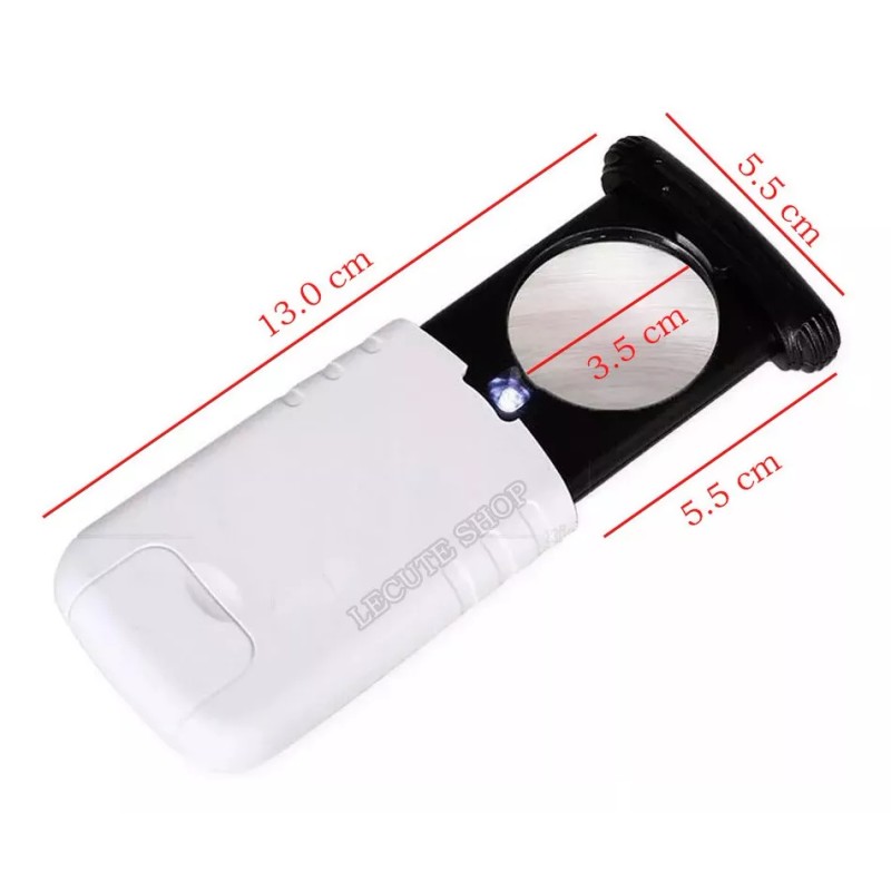 Pull-Type Lupa Led 8x De 37 Mm Para Lectura Tipo