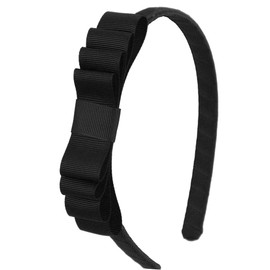 7Rainbows Black Toddler Headband Knotted Bow Headband for Girls