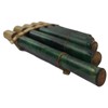 Peruvian panpipes featuring leaf pattern