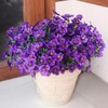 Artificial Flowers for Outdoors, 12 Bundles UV Resistant Pansy, Purple