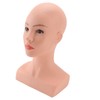 Female Bald Mannequin Head with Shoulder PVC Professional Cosmetology Face