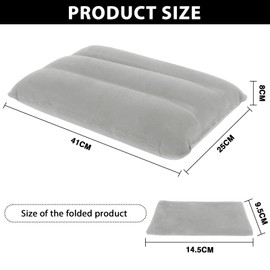 Ledander 2 Pack Ultralight Inflatable Camping Pillows for Sleeping & Travel, Camp Pillow Backpacking for Sleeping, Inflatable Beach Ergonomic Pillows for Camping Hiking Home Sleeping (Sky Blue+Gray)