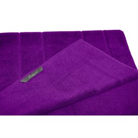 Lashuma Fluffy Bathroom Mat 50 x 80 cm Purple Aubergine Large Terry Cloth Shower Mat London Series