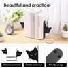 2Pcs Peeping Cat Metal Bookends Cute Cat Book Ends for