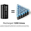 BONAI Rechargeable C Batteries, C Cells 5000mAh 1.2V Ni-MH High