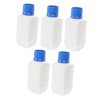Ciieeo 5pcs Wide Mouth Square Plastic Reagent Bottles with Leak