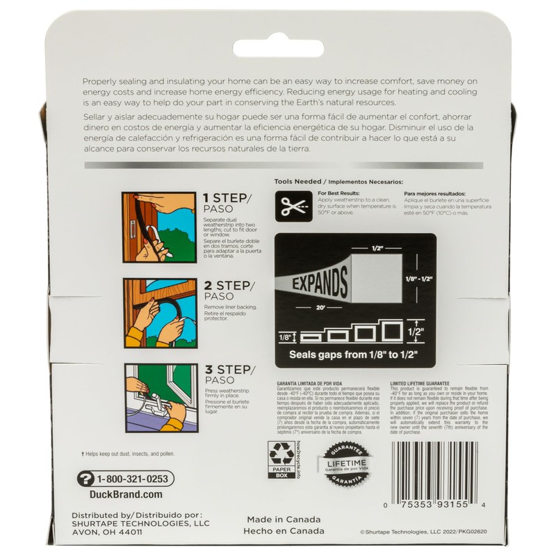 Duck Max Strength Expanding Foam Seal for Doors and Windows,