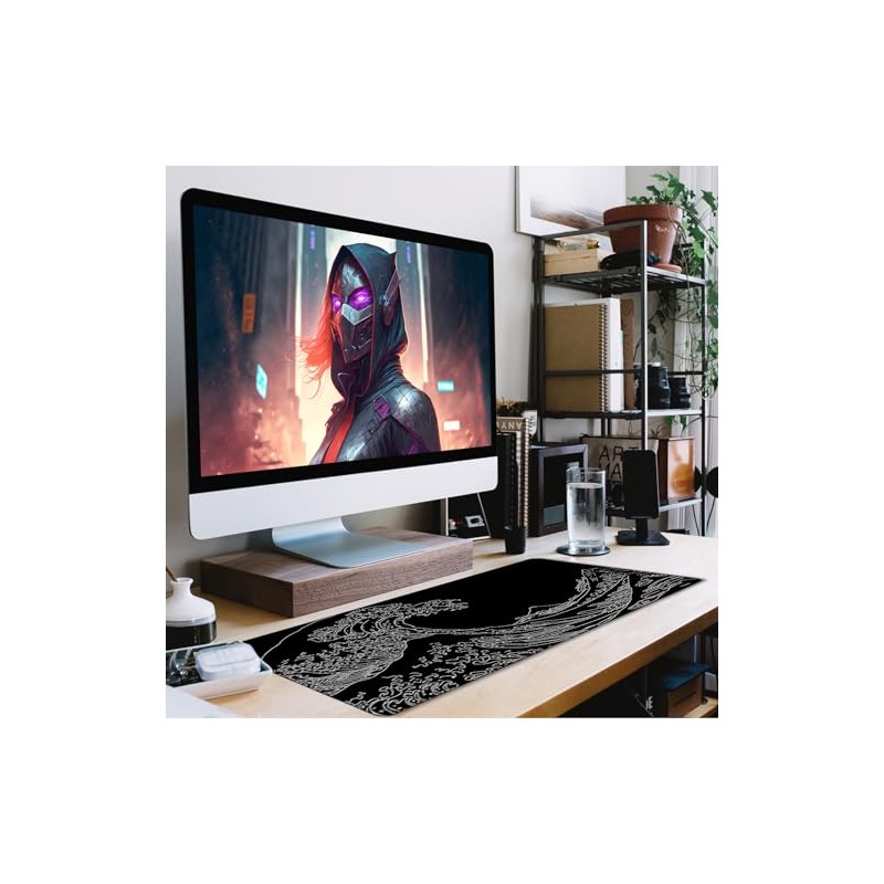 TEDNETGO - Alfombrilla de mouse extragrande para juegos, alfombrilla de
