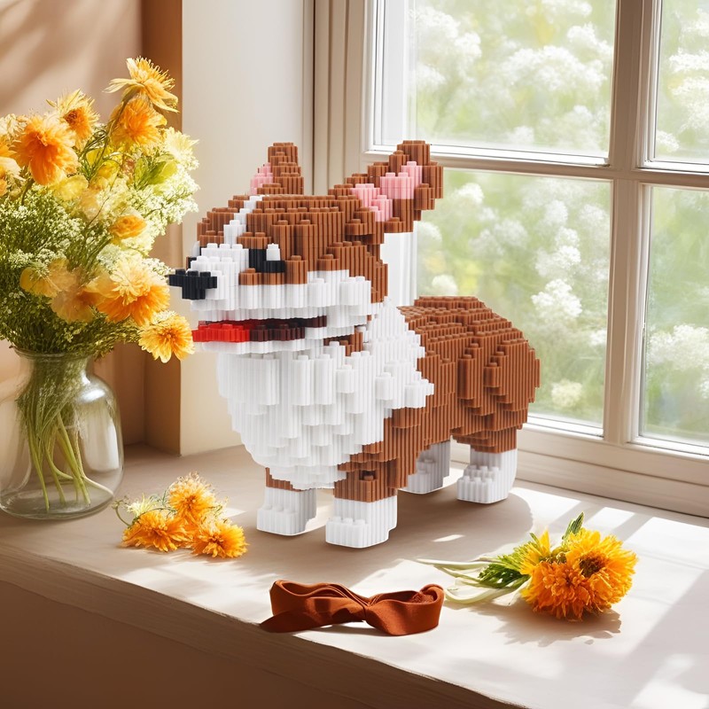 Larcele Panda Building Blocks, Toy Bricks, Animal Building Blocks, 7812