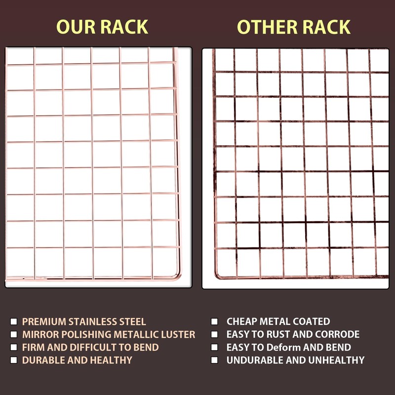 BRIOUT Cooling Rack for Baking, 16x10 Inches Baking Rack, Thick