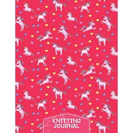 Unicorns Knitting Journal: Unicorn Gifts: Knit Project Journal Notebook Design Planner: Half Graph Paper, Half Lined Paper Paperback: 8.5" x 11"