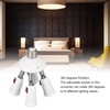 Ausla E26 E27 Socket Splitter Adapter, 4-Way 360 Degree Rotatable