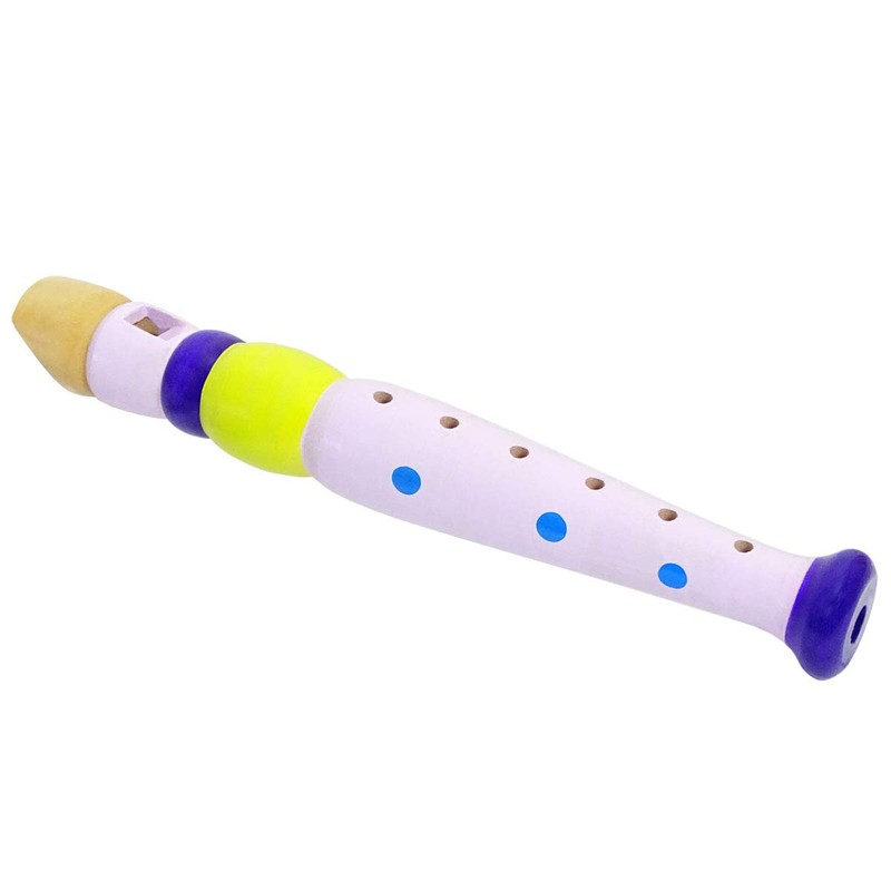 keepdrum KFL1PK Pink Purple Lilac Wooden Flute for Children Kids