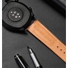 Moran Genuine Leather Watch Band, Quick Release, Polished, Deployment Buckle,